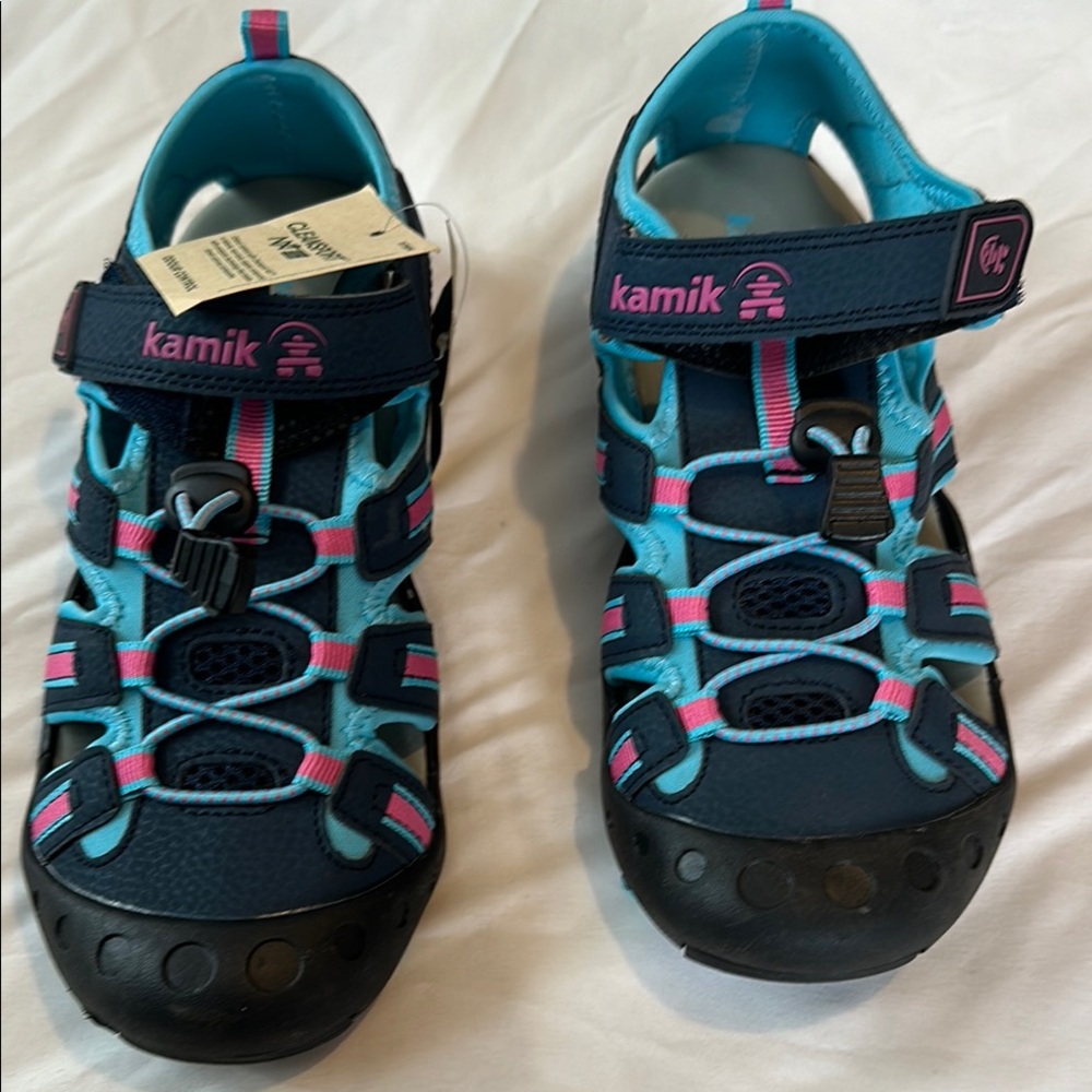 Kamik Kids' Blue and Pink Outdoor Sandals